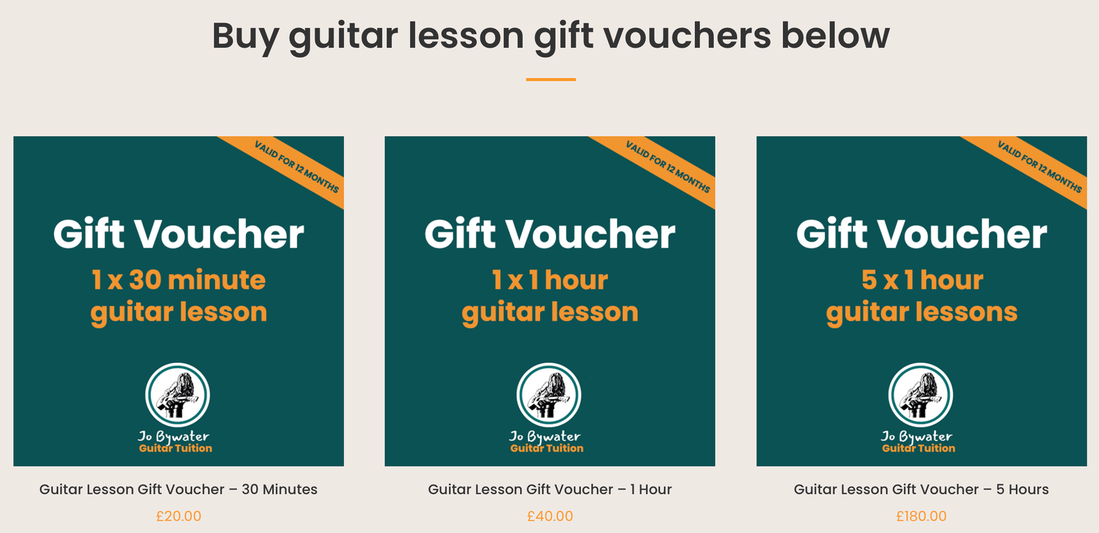 Guitar Lesson GIFT VOUCHERS Available – (gift ideas)