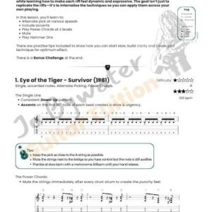 5 rock riffs lesson pdf for acoustic guitar