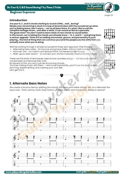 Do Your G, C & D Sound Boring? Try These 3 Tricks PDF