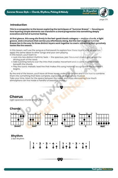 Summer Breeze Style — Techniques, Licks, Melodies & Rhythms PDF