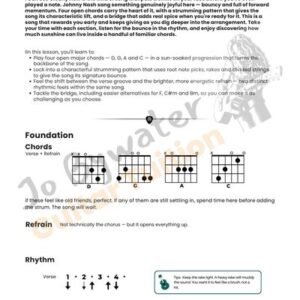How to Play I Can See Clearly Now on Acoustic Guitar: Chords and Strumming Pattern PDF